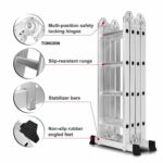 OFERTA Escalera Multifuncional Plegable 12 Pasos Aluminio 3,6 Mts