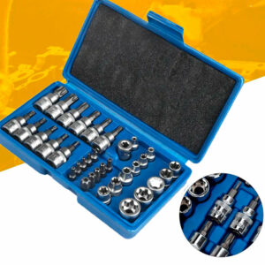Juego De Copas Y Puntas Torx 27 Piezas Profesional Chicago Power