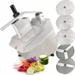 Procesador de alimentos comercial 2 agujeros de alimentaci&oacute;n, cortadora de verduras el&eacute;ctrica de 550W 1600 RPM