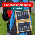 Panel Solar Cl-670 Viajero 6v 7w Puerto Usb Carga + Estuche