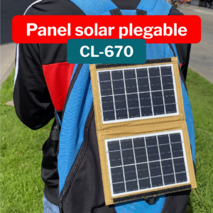 Panel Solar Cl-670 Viajero 6v 7w Puerto Usb Carga + Estuche