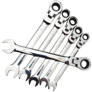 Juego De Llaves Mixtas Con Ratchet Flexibles 8pcs Mecánica Chicago Power