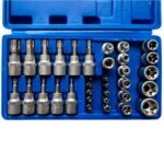 Juego de copas torx y blistol x 34 piezas