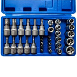 Juego de copas torx y blistol x 34 piezas