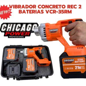 Vibrador Concreto REC 2 Baterias VCR-35RM Chicago Power