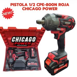 Pistola De Impacto ½  CPE-800N Roja Chicago Power