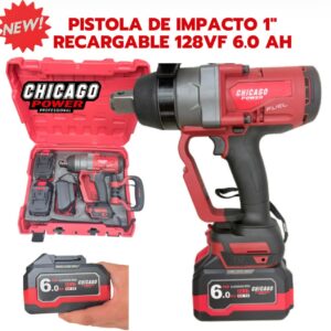 Pistola De Impacto 3/4 Recargable Chicago Power 68v 5.0 AH