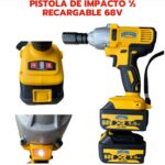 Pistola De Impacto 1/2 Recargable 68V Doble Bater&iacute;a Chicago Tools