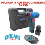 Pulidora 4 Con Disco 2 Bater&iacute;as AG 006 Chicago Tools