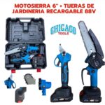 Motosierra 6 + Tijeras De Jardiner&iacute;a Recargable 88V Chicago Tools