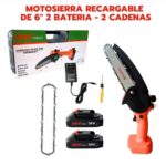 Motosierra Recargable De 6 2 Bater&iacute;as - 2 Cadenas Saco Tools