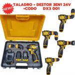 Taladro + Destornillador 3en1 24V + Codo Dx3 001 Chicago Tools