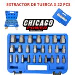Extractor De Tuercas X 22 Piezas Chicago Power