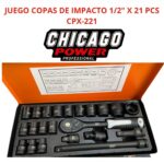 Juego Copas De Impacto 1/2&rdquo; X 21 Piezas CXP-221 Chicago Power