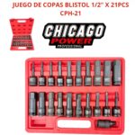 Juego De Copas Blistol 1/2&rdquo; X 21 Piezas CPH-21 Chicago Power