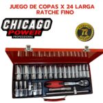Juego De Copas X 24 Larga Ratche Fino Chicago Power