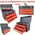 Caja De Herramientas X4 Cajones CP-86 Chicago Power